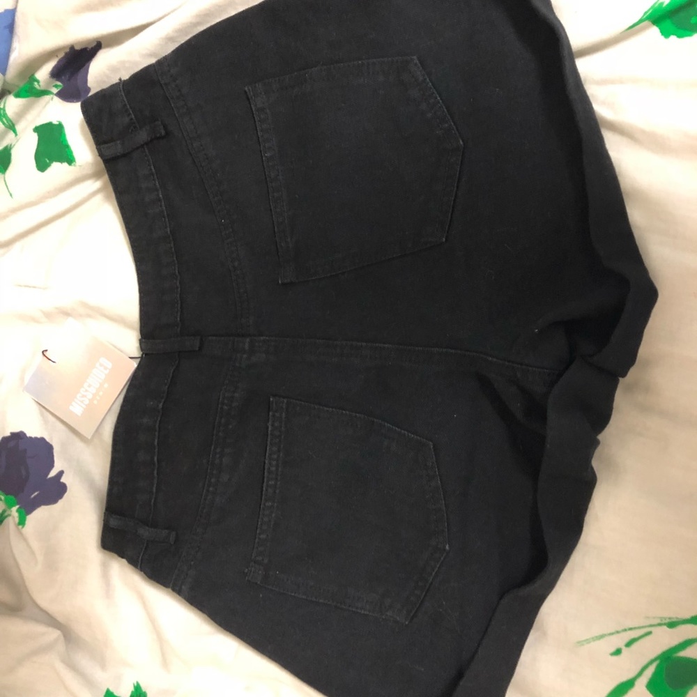 Highwaisted Turn Up Hem Denim Short